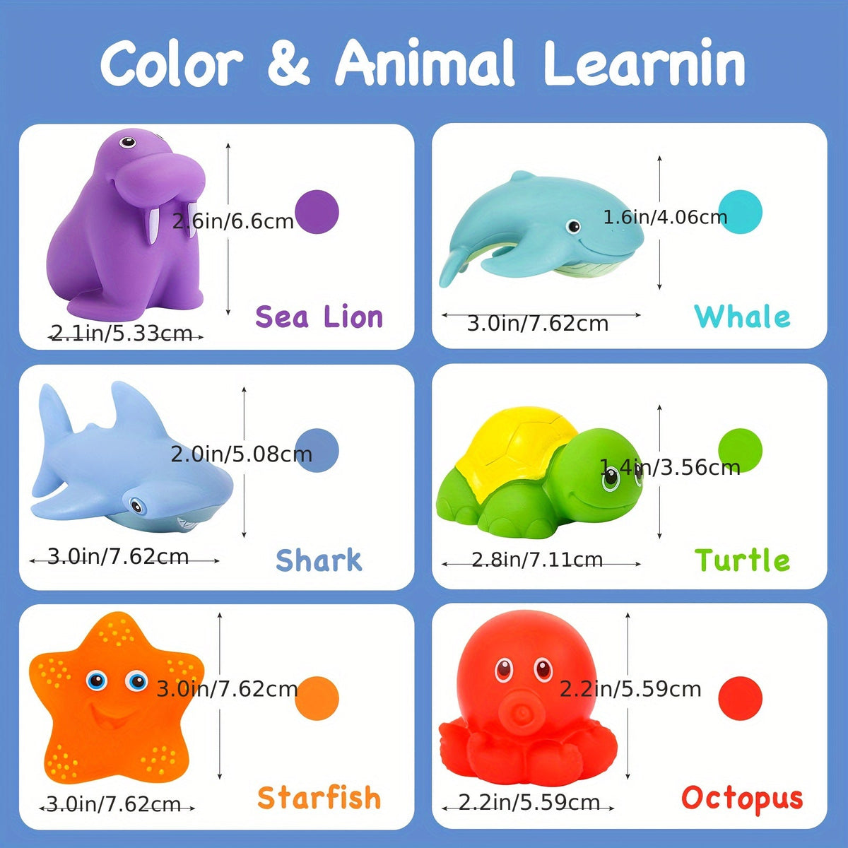 Floating Bath Toys for Toddlers | Safe, Colorful Animal Set