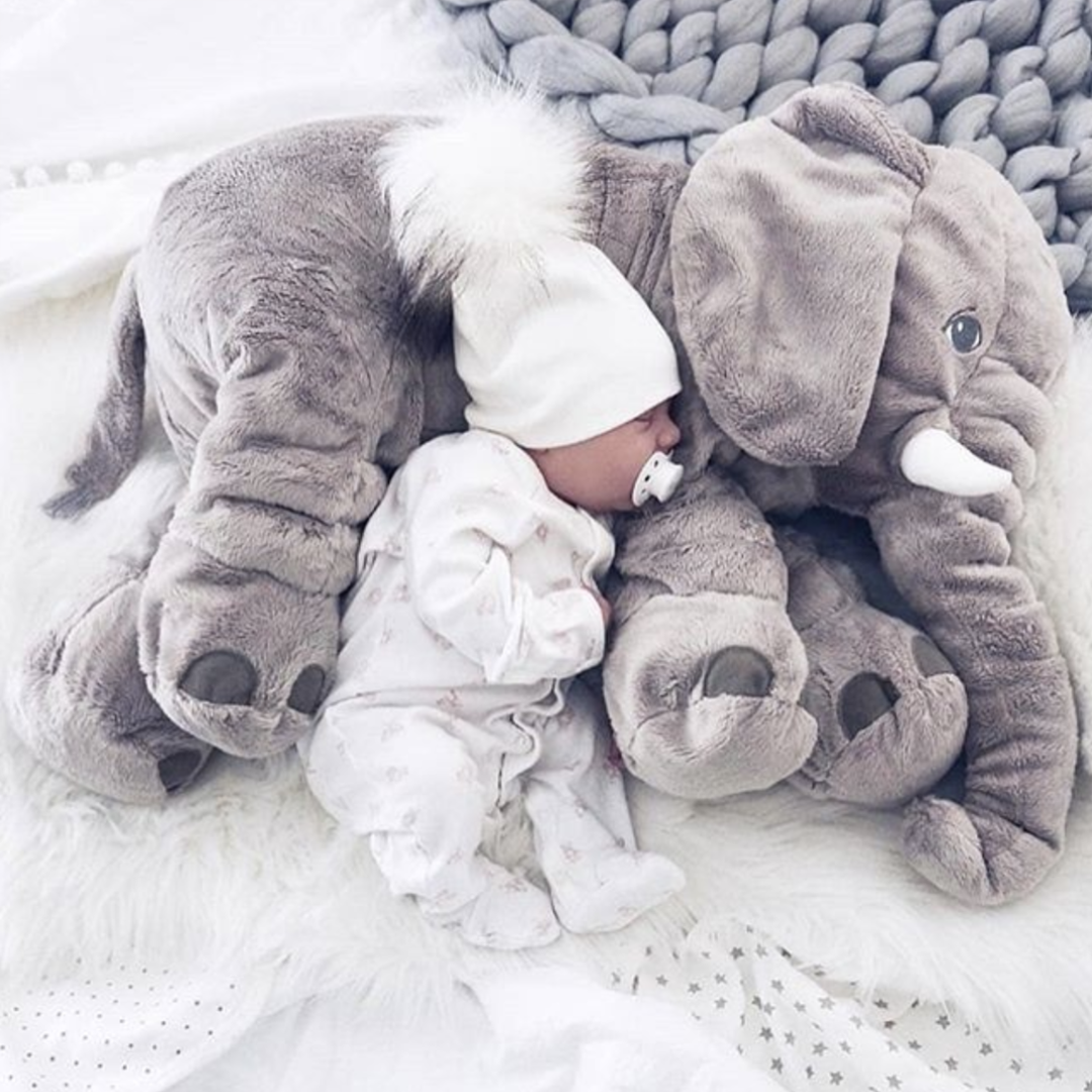 Plush Elephant Cuddle Pillow | Soft & Safe Snuggling Companion