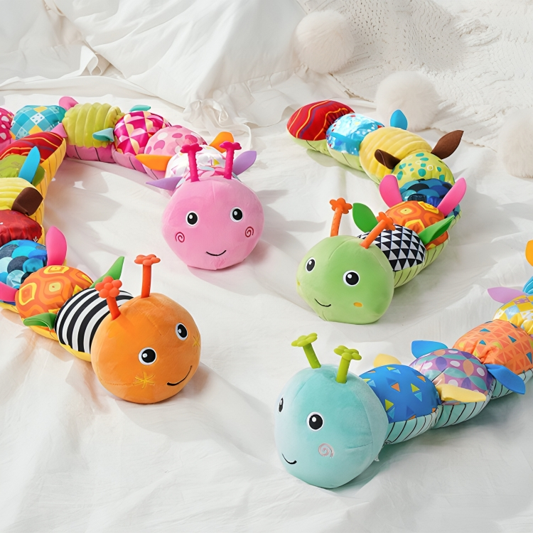 Musical Caterpillar Sensory Toy | Soft Plush Fabric for Infants