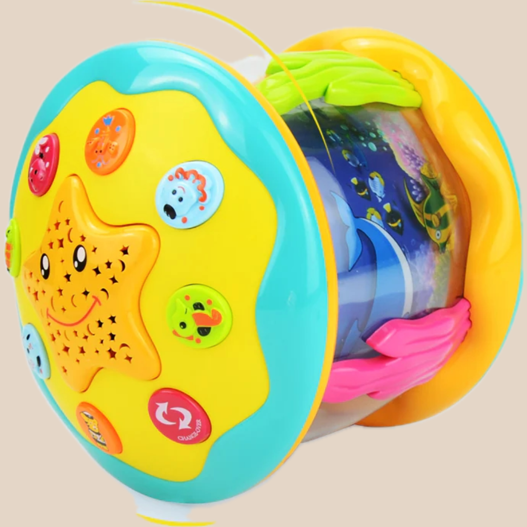 Ocean World Tummy Time Projector | BPA-Free, Portable Sensory Device