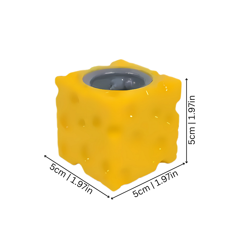 Cheddar Cheese Stress Toy | Pop-Up Mice for Relaxation