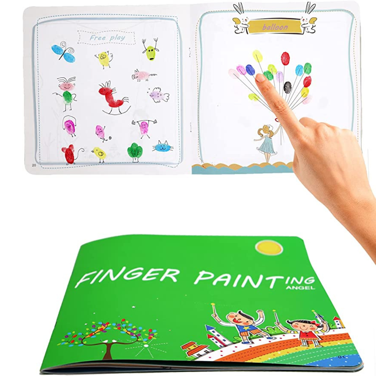 Children's Washable Finger Paint Set | Stimulates Creativity and Fun