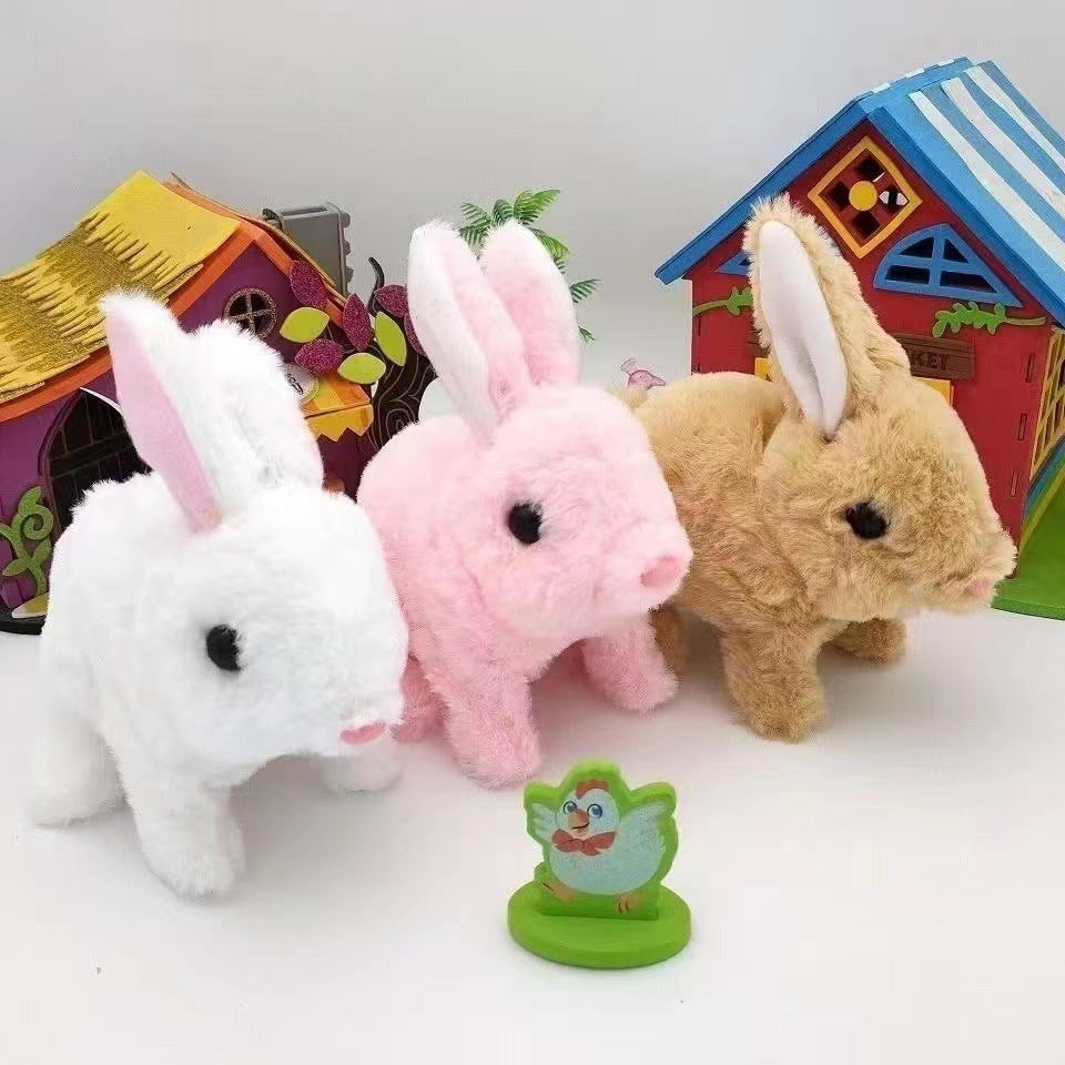 Interactive Plush Bunny Toy | Soft Fabric with Jumping Action