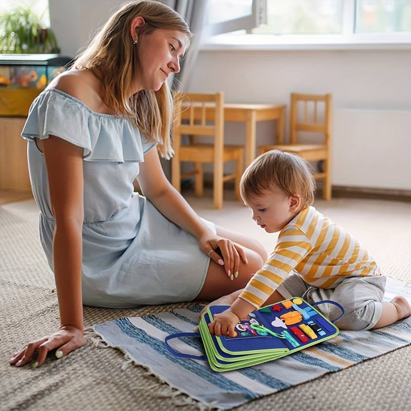 Montessori Interactive Learning Book | Engaging Zippers, Laces, and Buttons