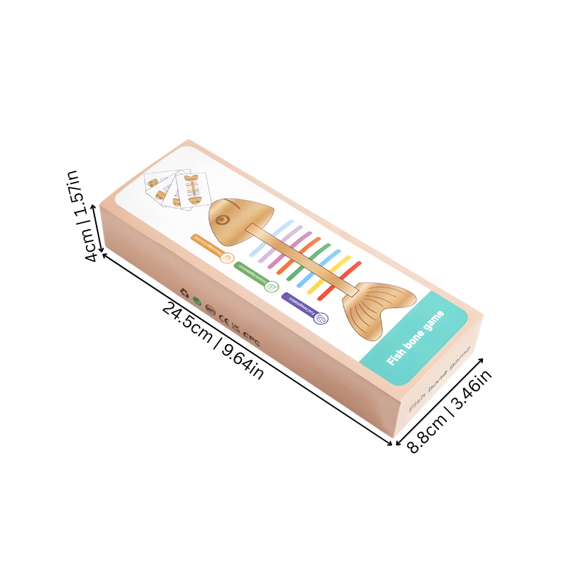 Educational Wooden Fishbone Puzzle | Enhances Coordination and Concentration