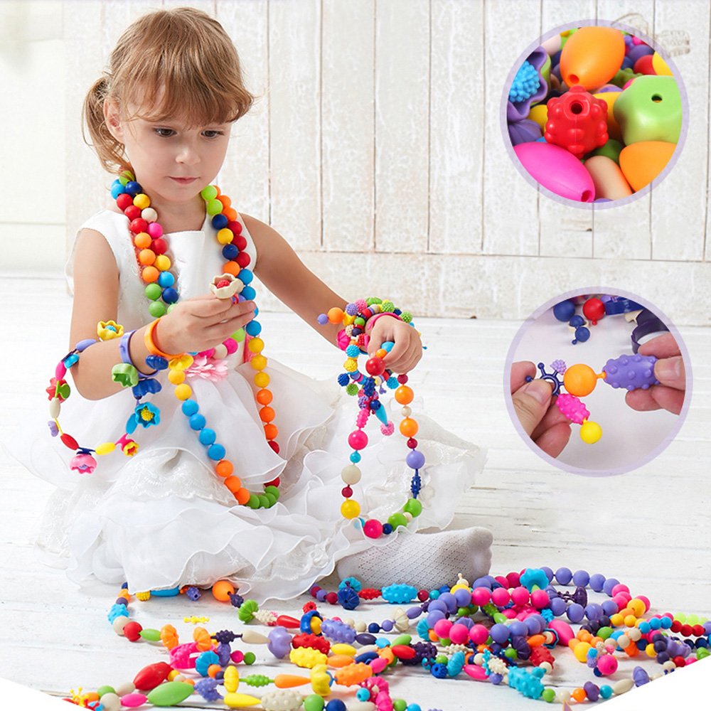 Jewelry Making Kit for Kids | Over 500 Colorful Beads Included