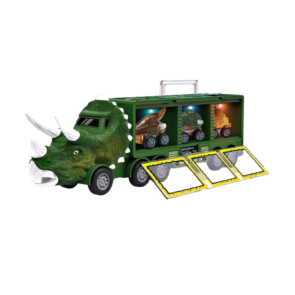 Dinosaur Transport Truck | Mini Cars with Lights and Sounds
