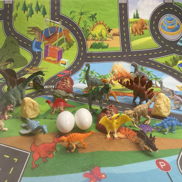 Dinosaur Advent Calendar | 28 Miniature Figures with Play Mat