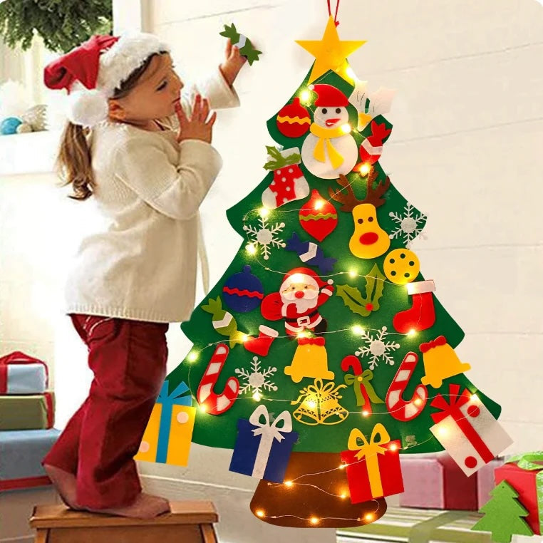 Interactive Felt Christmas Tree | Safe, Creative Holiday Fun for Kids