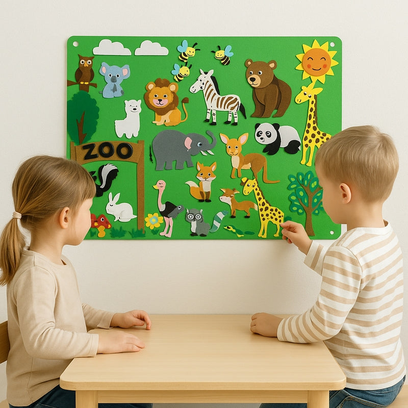 Felt Storyboard Set | Movable Animal Characters for Imaginative Play