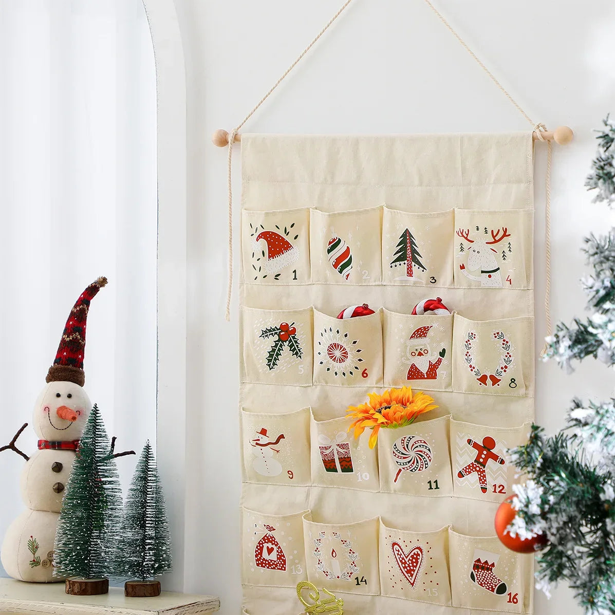 Advent Calendar with Large Pockets | Interactive Countdown for Kids