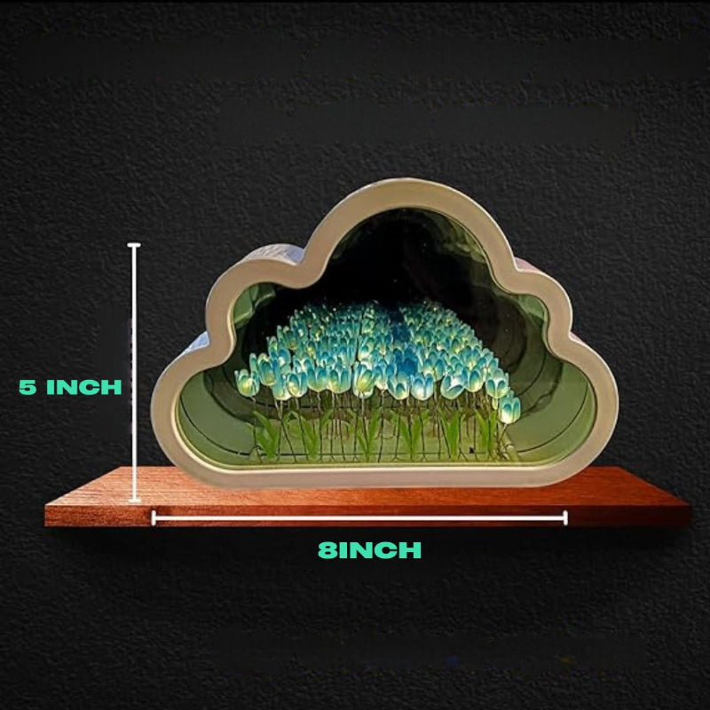 LED Floral Infinity Mirror Lamp | Elegant Warm White Glow