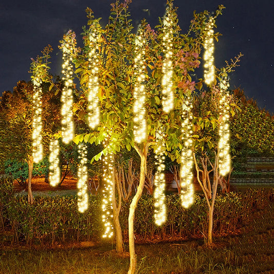Outdoor LED String Lights | Meteor Shower Effect for Gardens