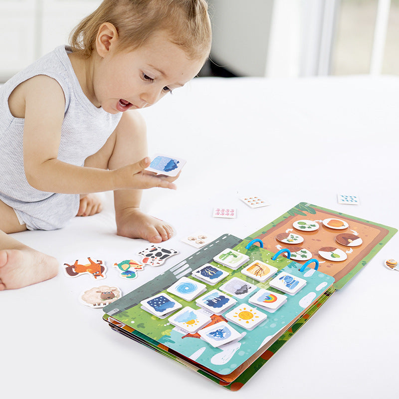 Interactive Kids Book | Waterproof Cardboard with Dinosaurs and Farm Animals