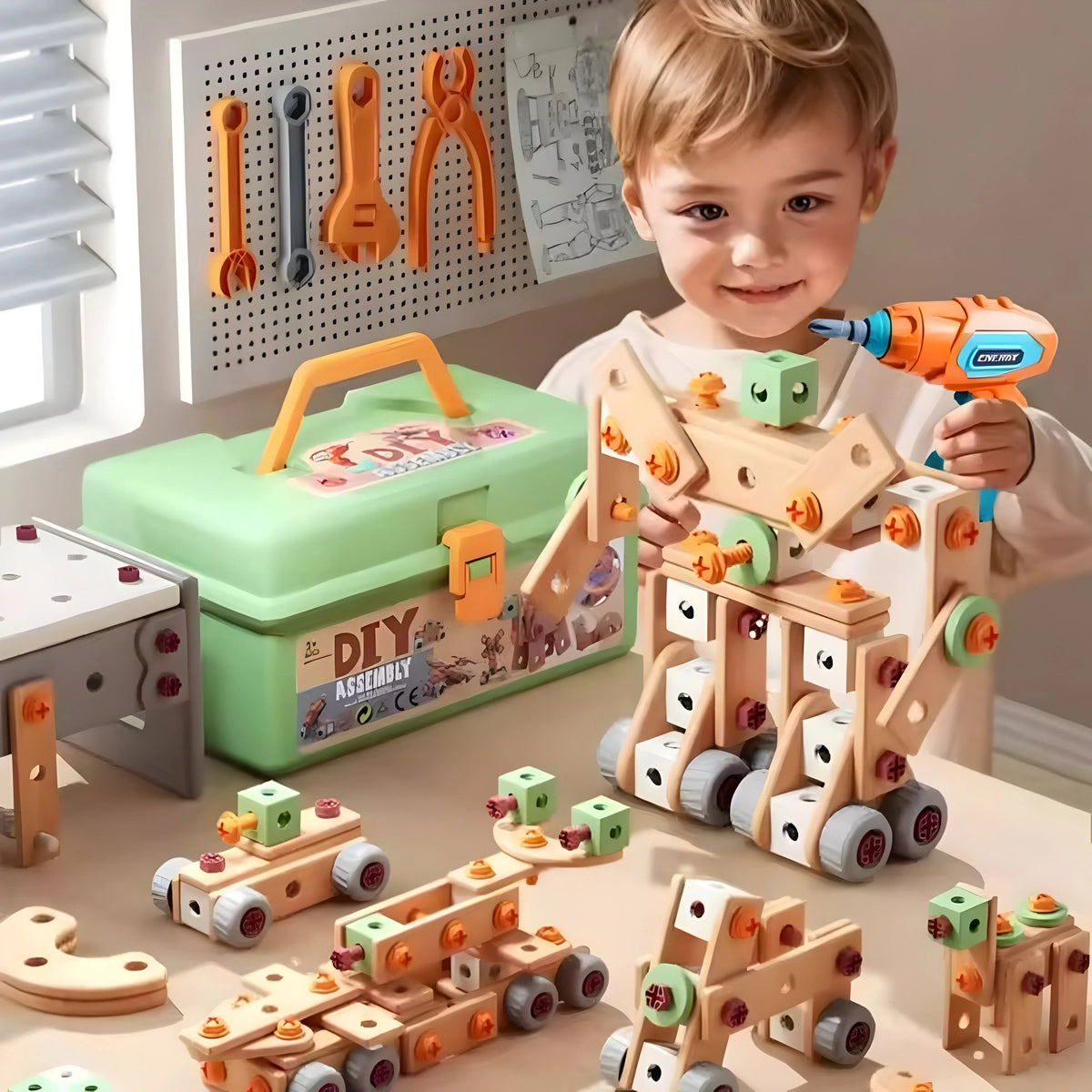 Kids' Building Tool Set | 100+ Components for Creative Play