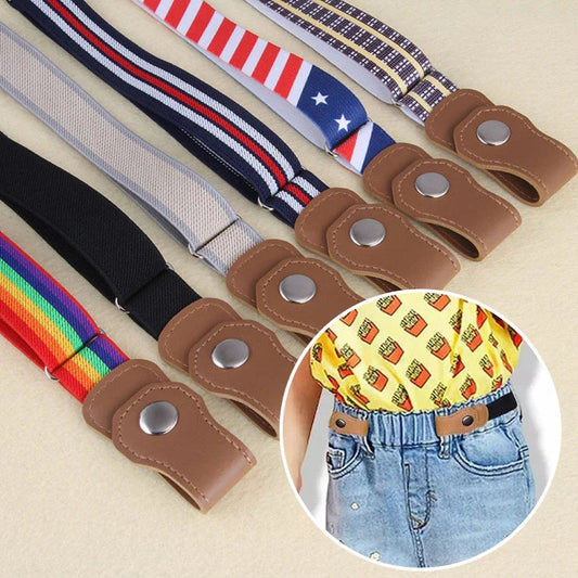 Adjustable Elastic Belt for Kids | Flexible, No-Buckle Design for Comfort