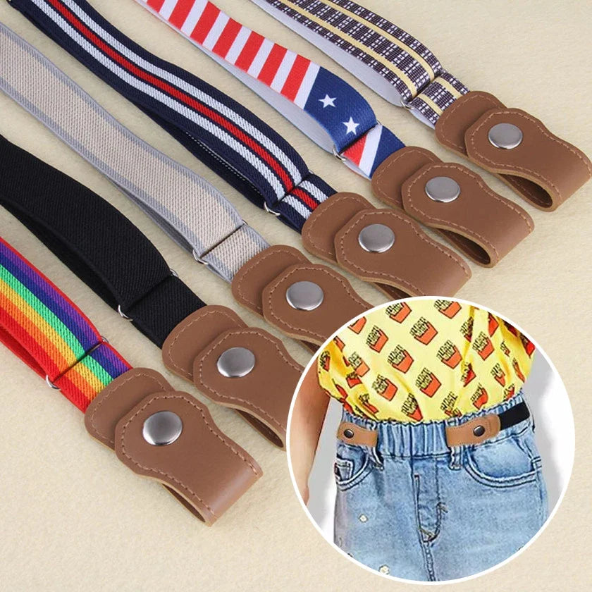 Adjustable Elastic Belt for Kids | Flexible, No-Buckle Design for Comfort
