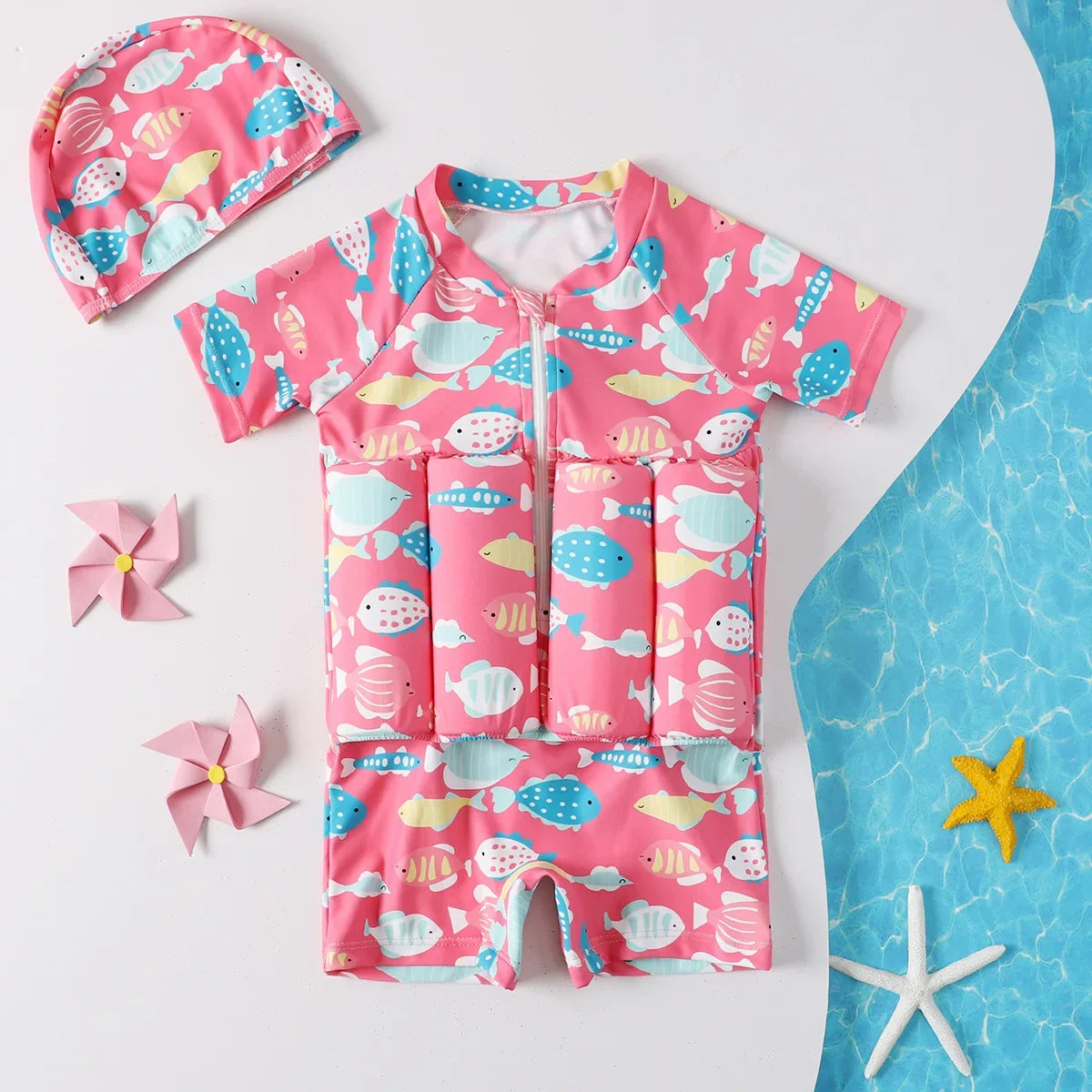 Kids UV Protection Swimwear | Adjustable Floaties for Ages 0-6