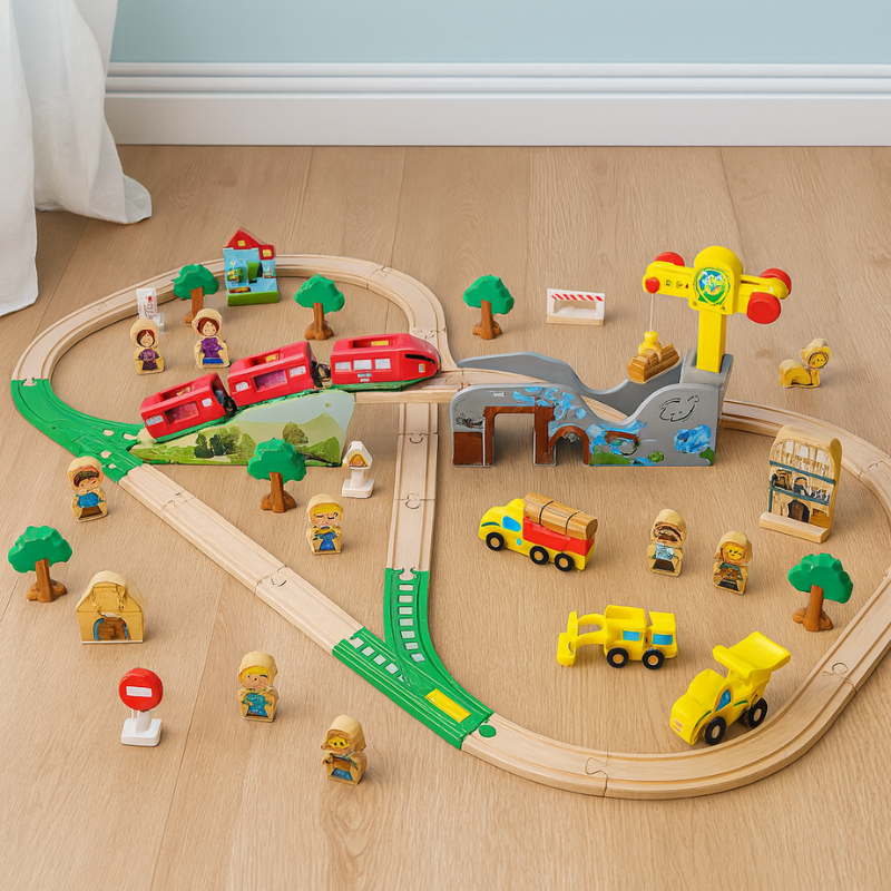 Wooden Train Set Adventure | Inspires Imagination and Creativity