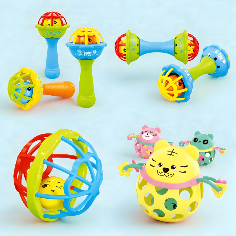 Musical Rattle Toy Set | Safe Teething Companion for Babies