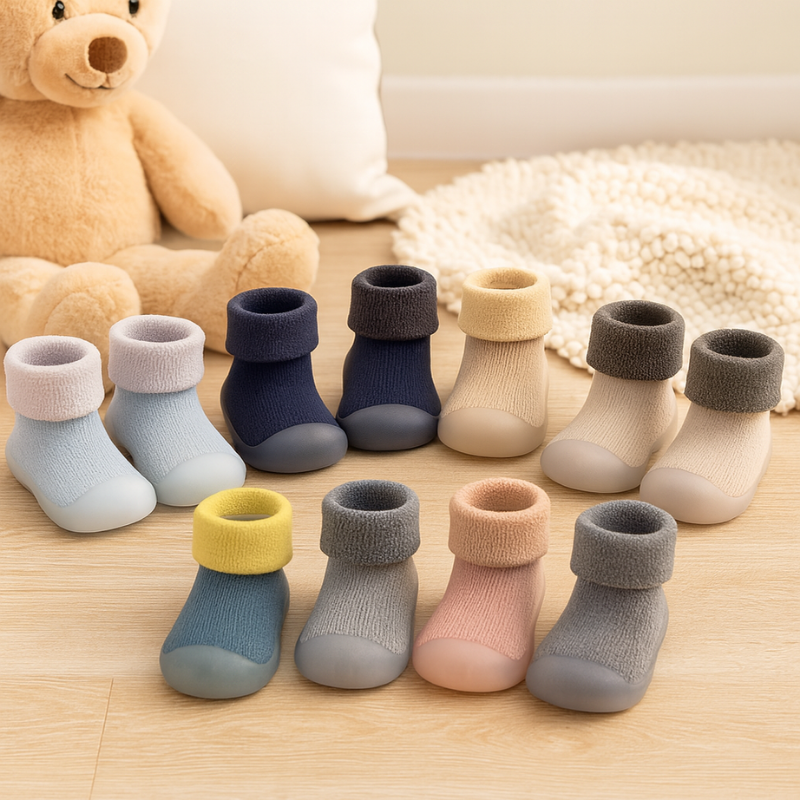 Baby Knitted Booties | Cozy, Non-Slip, Flexible Design
