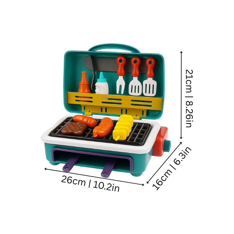 Interactive Kids Grill Set | Color-Changing Food & Realistic Cooking Fun