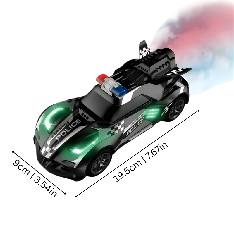High-Speed RC Police Car | Rechargeable with Real Smoke Effect