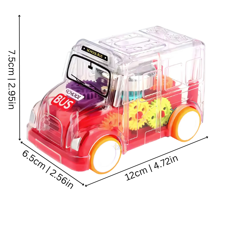 Transparent Light-Up Bus Toy | Stimulates Cognitive Skills and Coordination