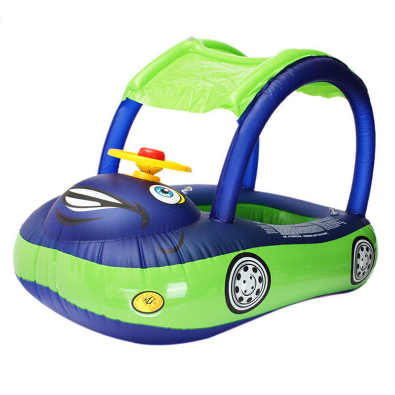 Inflatable Car Boat for Kids | Safe, Fun Water Play with Sunshade