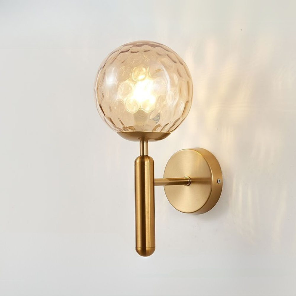 Nordic Sphere Wall Lamp | Contemporary Glass and Iron Design