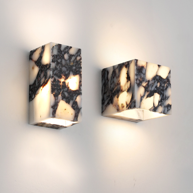 Marble Wall Lamp | Elegant Cube Design for Modern Interiors