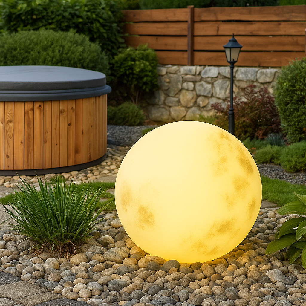 Solar Garden Moon Lamp | Elegant Outdoor Lighting Solution