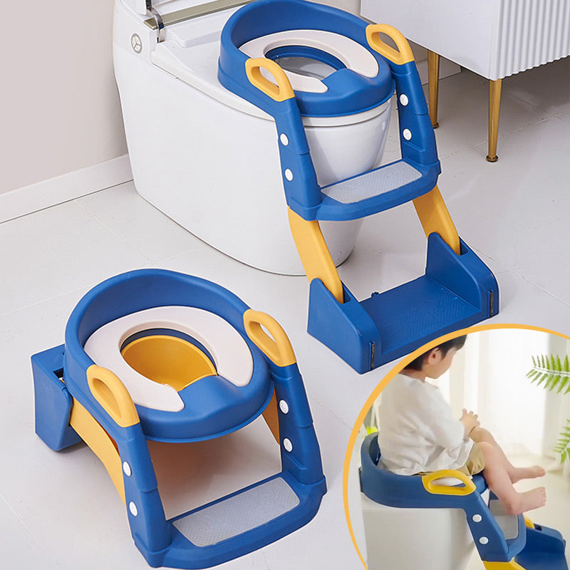 Toddler Toilet Training Seat | Adjustable Safe Plastic with Steps