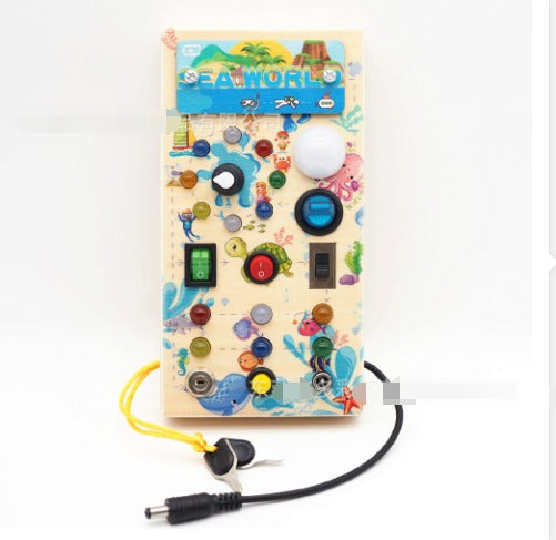 Montessori Game Board Toy | Interactive LED Lights and Switches