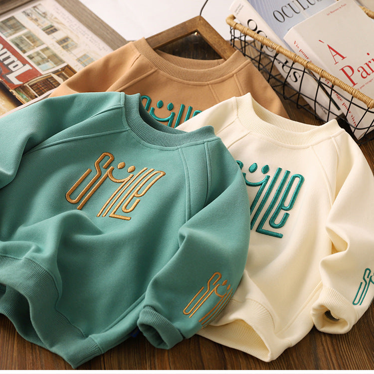 Unisex Kids Smile Sweater | Soft Cotton Blend, Sizes 110-160