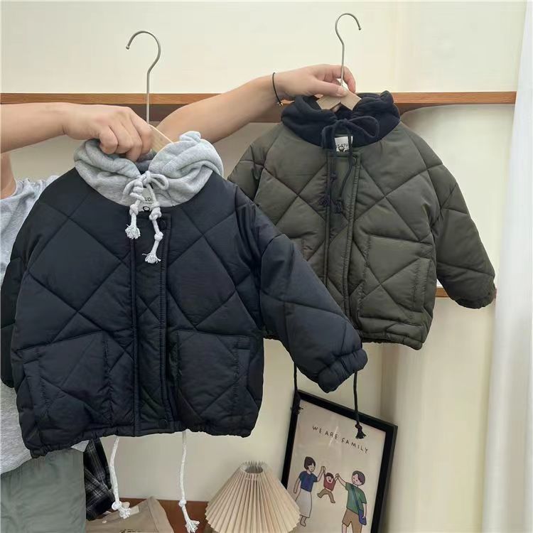 Quilted Hoodie Jacket for Kids | Cozy Cotton with Pockets