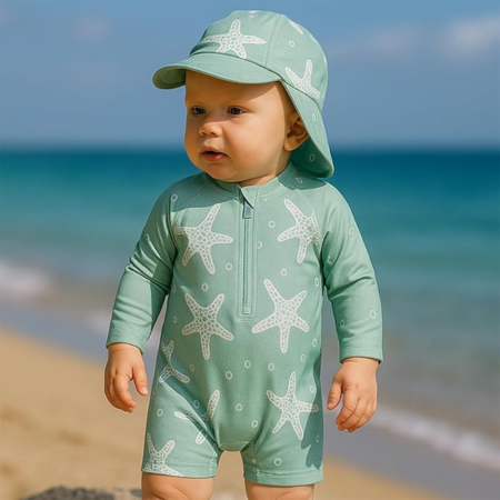 Baby UV Swim Set | Long Sleeves with Sun Hat