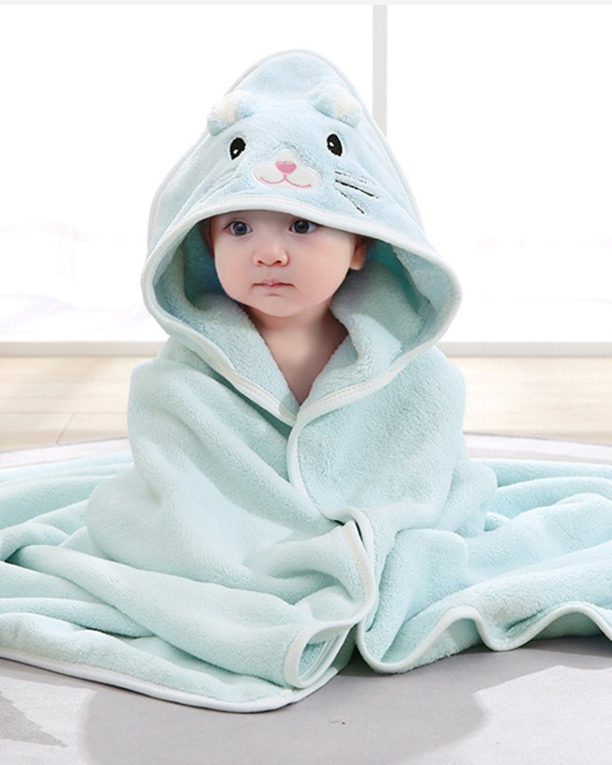 Baby Bath Cape for Toddlers | Soft Cotton with Adjustable Straps