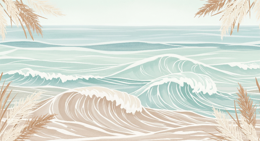 Calming Ocean Waves Wall Mural