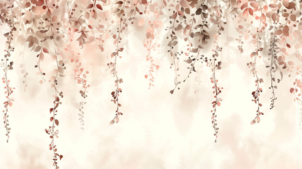 Soft Cascading Pastel Leaves Wall Mural