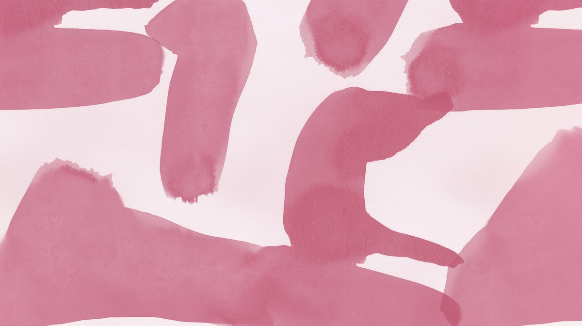 Abstract Pink Watercolour Blotch Wall Mural