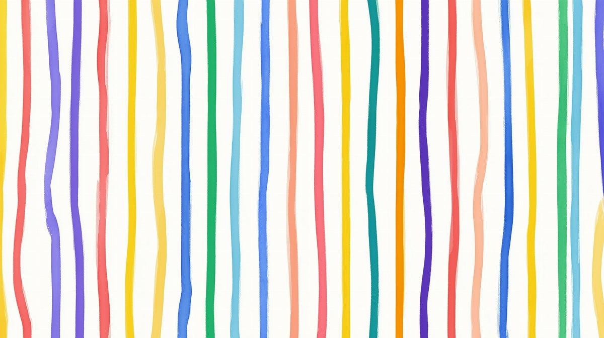 Rainbow Stripes Wall Mural