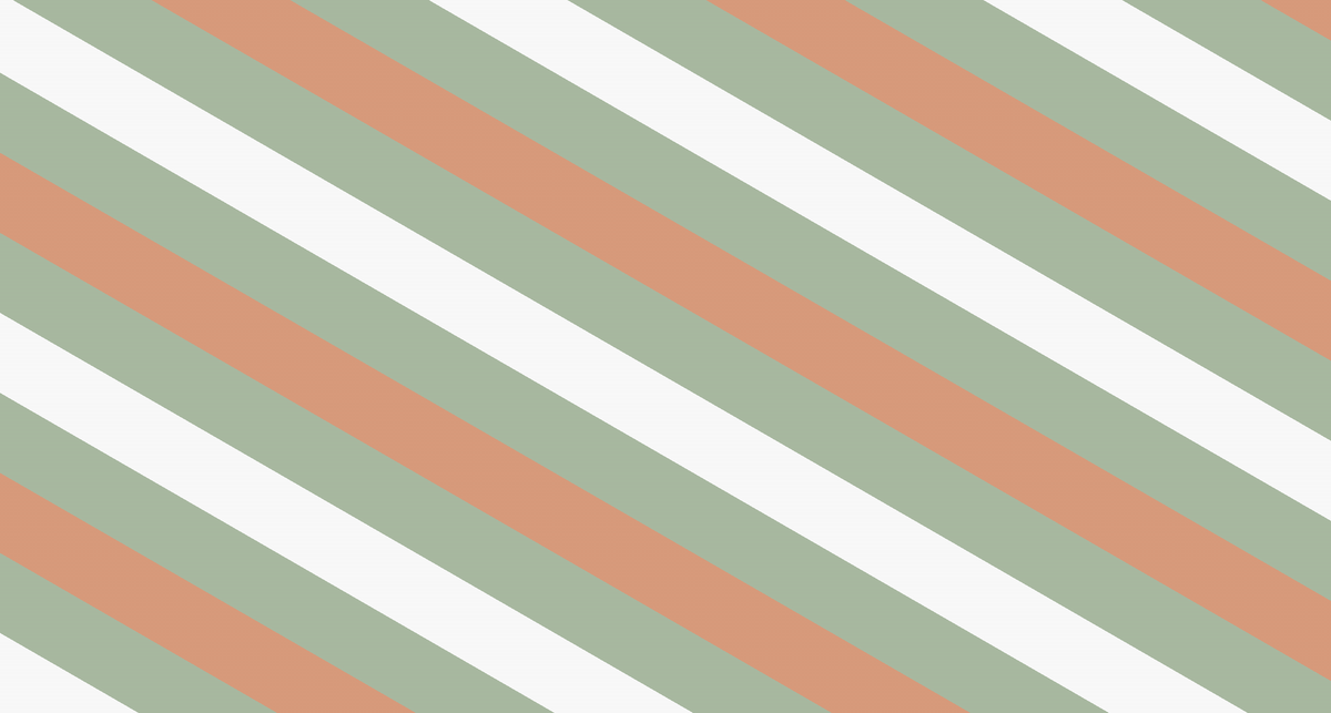 Sage Green and Terracotta Stripe Wall Mural