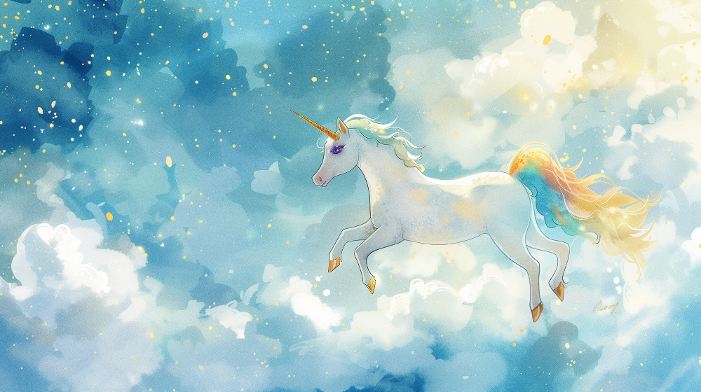 Magical Unicorn Starry Sky Wall Mural