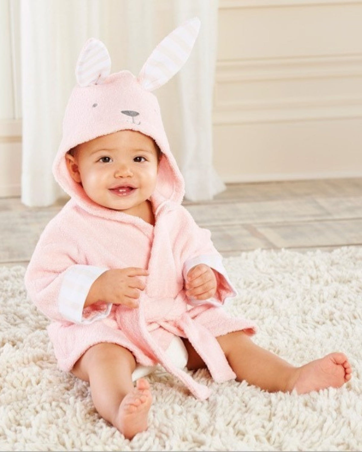 Pink Cotton Bunny Bathrobe | Soft, Cozy, and Stylish Comfort