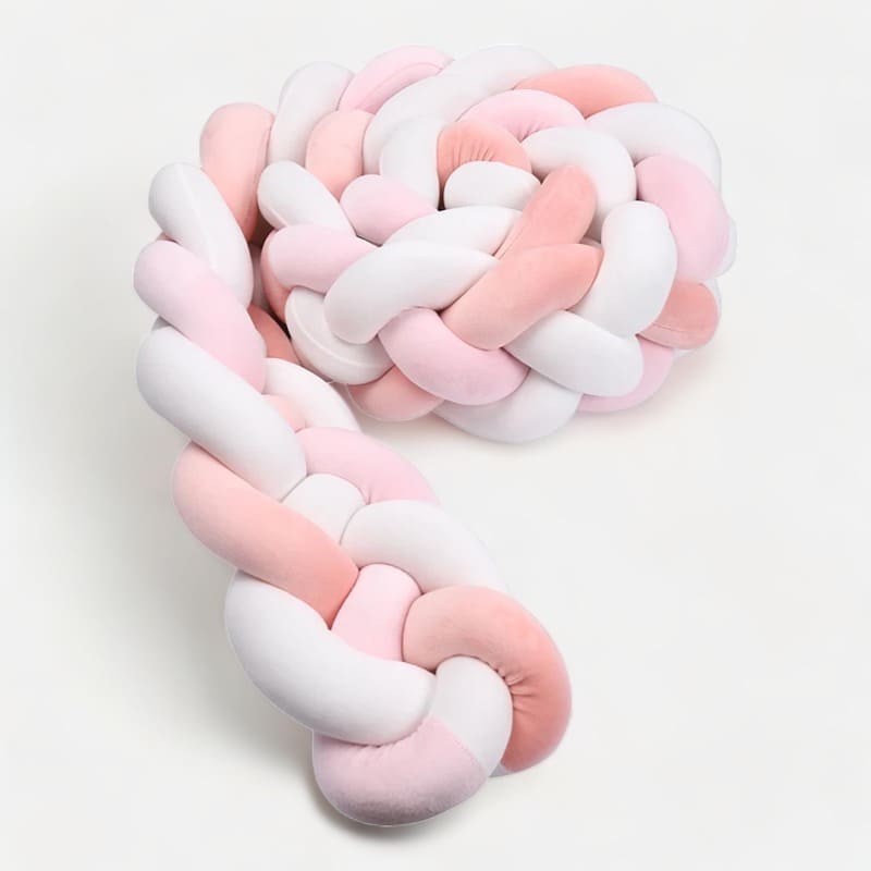 Braided Baby Bed Bumper | Soft Cotton Protective Surround