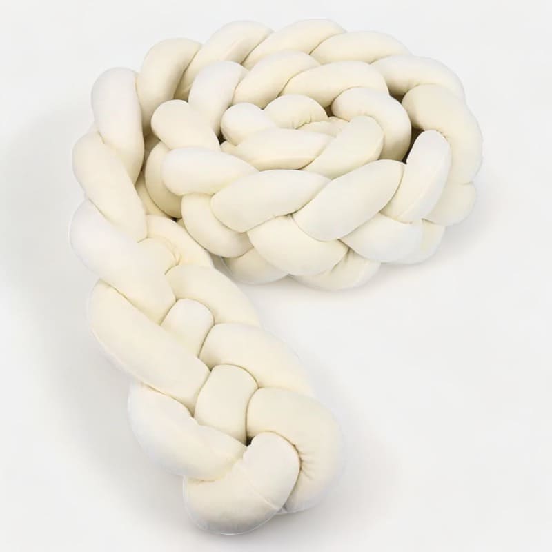 Yellow Braided Bed Bumper | Soft, Stylish, and Safe for Babies