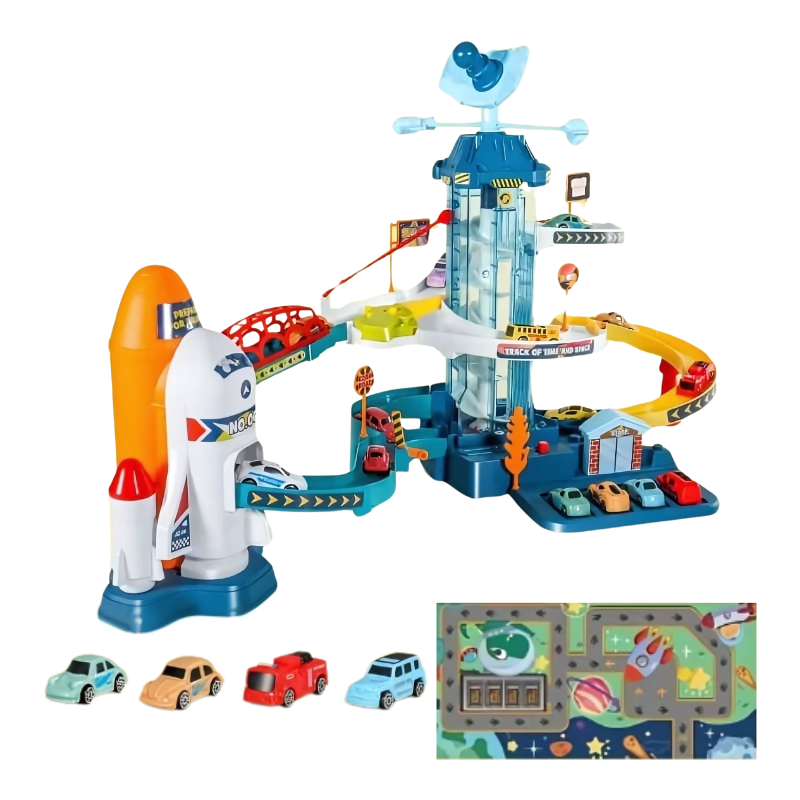 Dinosaur Space Racetrack for Kids | Easy Assembly and Developmental Play