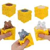 Cheddar Cheese Stress Toy | Pop-Up Mice for Relaxation