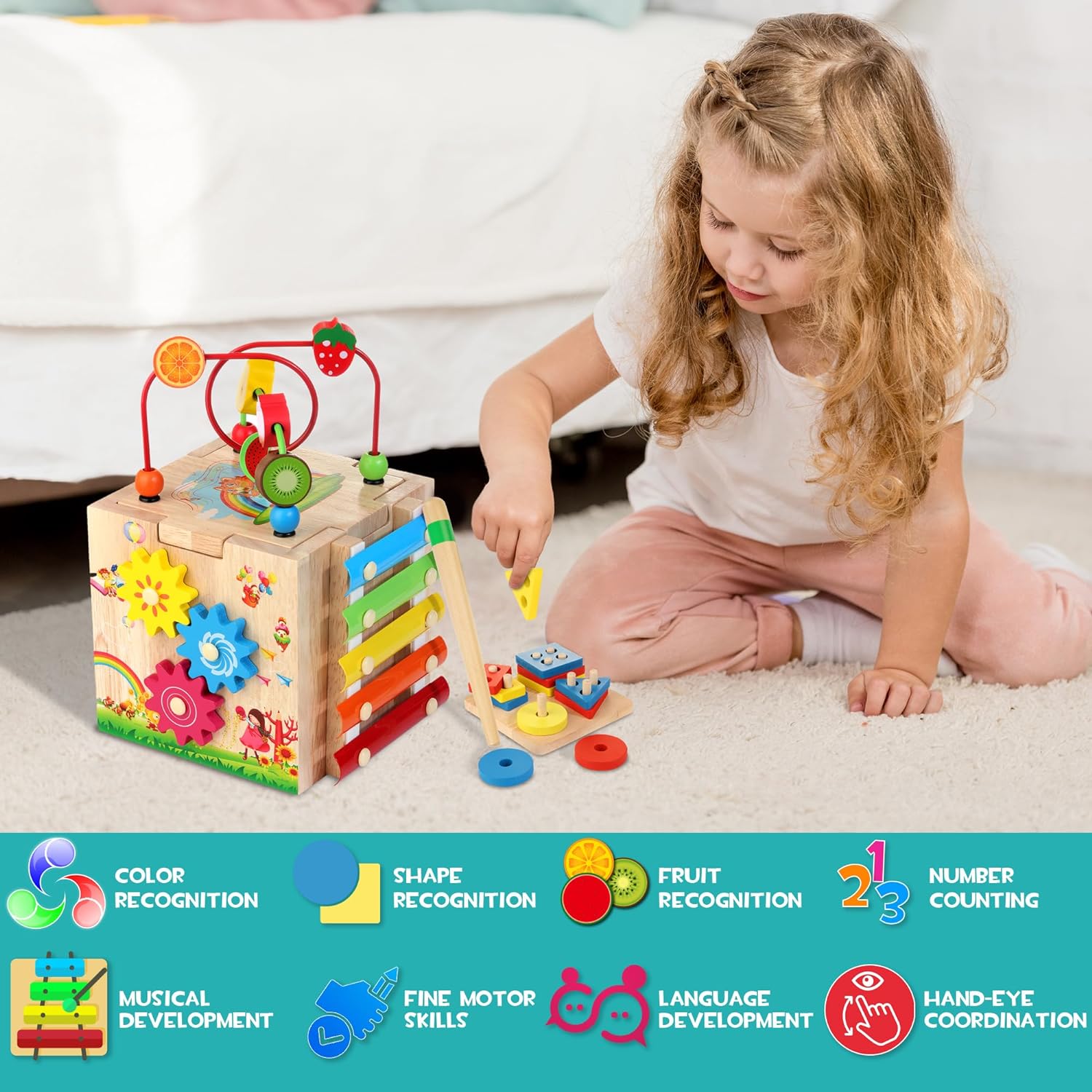 Activity Cube for Toddlers | 8 Educational Games for Fun